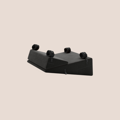 Anchored — intimacy support furniture on a warm blush background