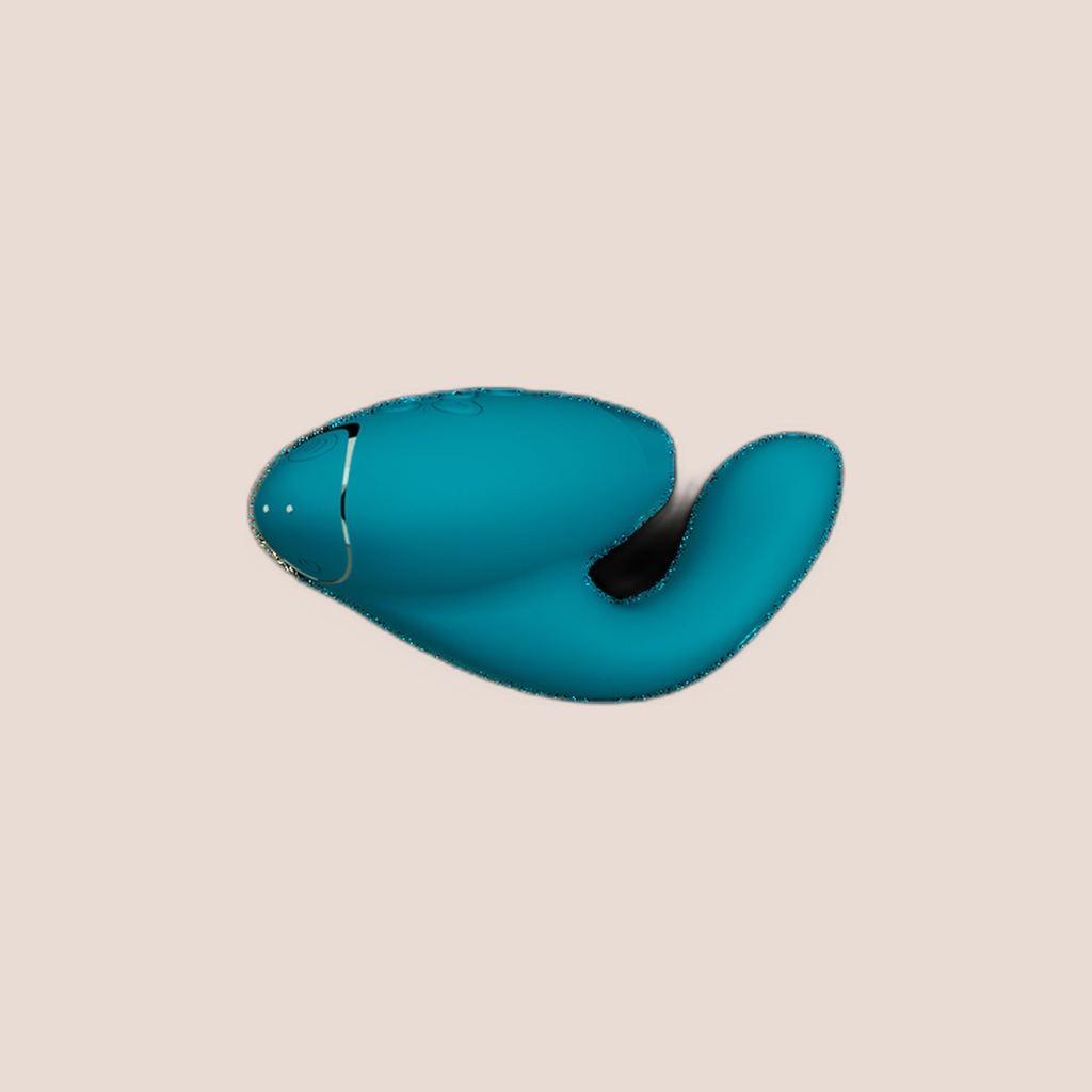 Content — intimate massager on a warm blush background