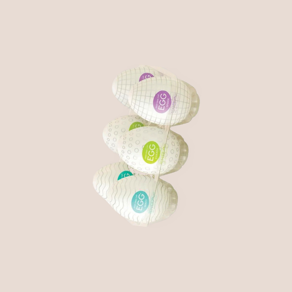 Curious — intimate piece for him on a warm blush background