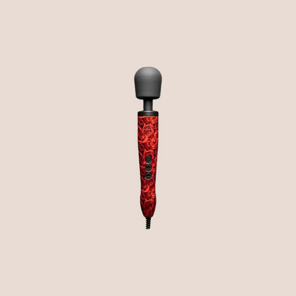 Flourish — intimate massager on a warm blush background