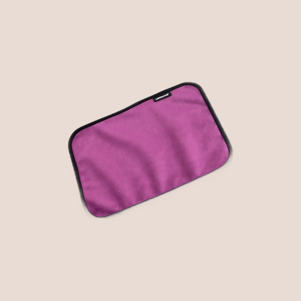 Guarded — intimacy support furniture on a warm blush background