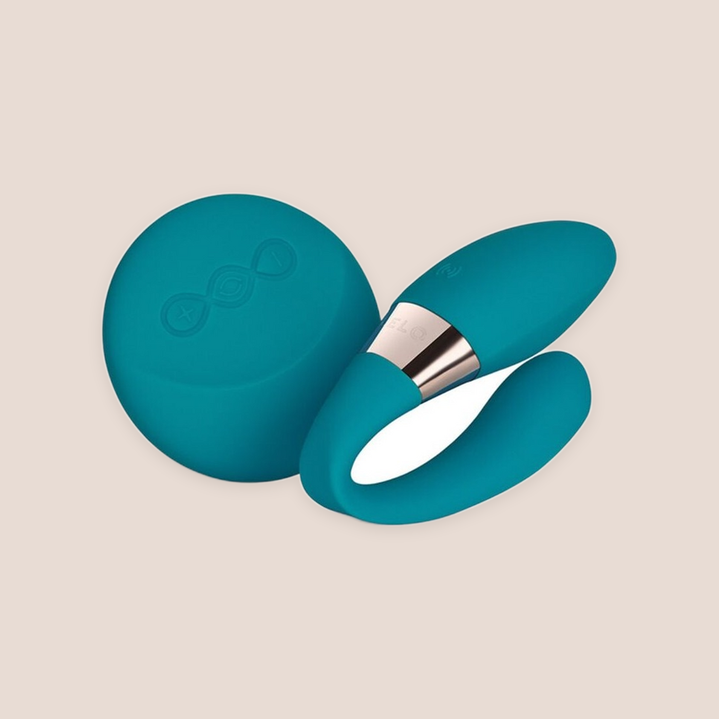 Languorous — intimate massager on a warm blush background