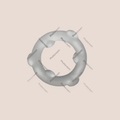 Communing — intimate ring on a warm blush background