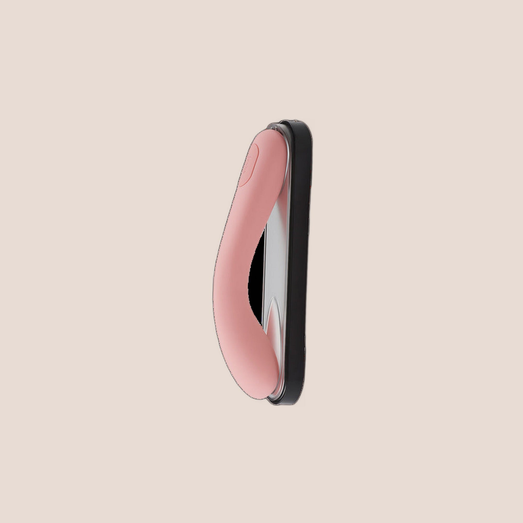 Pause — intimate massager on a warm blush background
