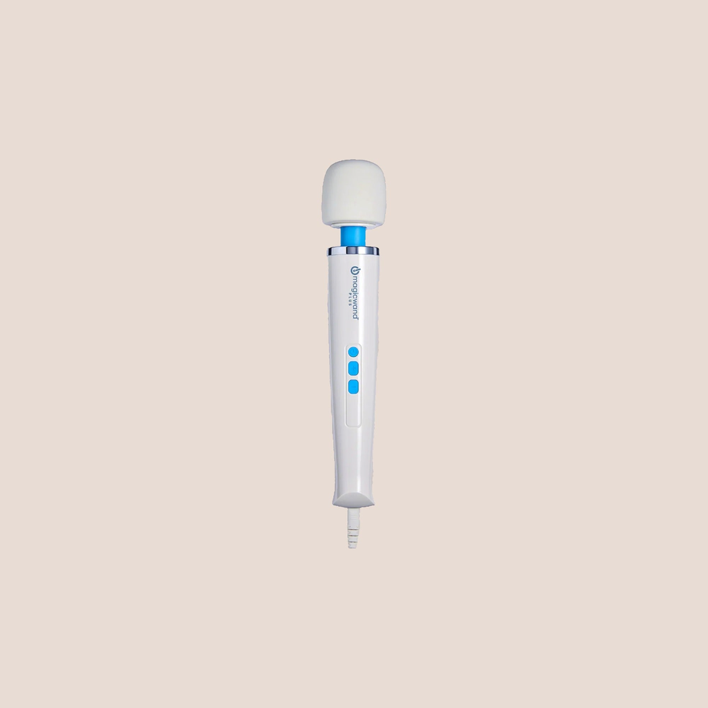 Powerful — intimate massager on a warm blush background