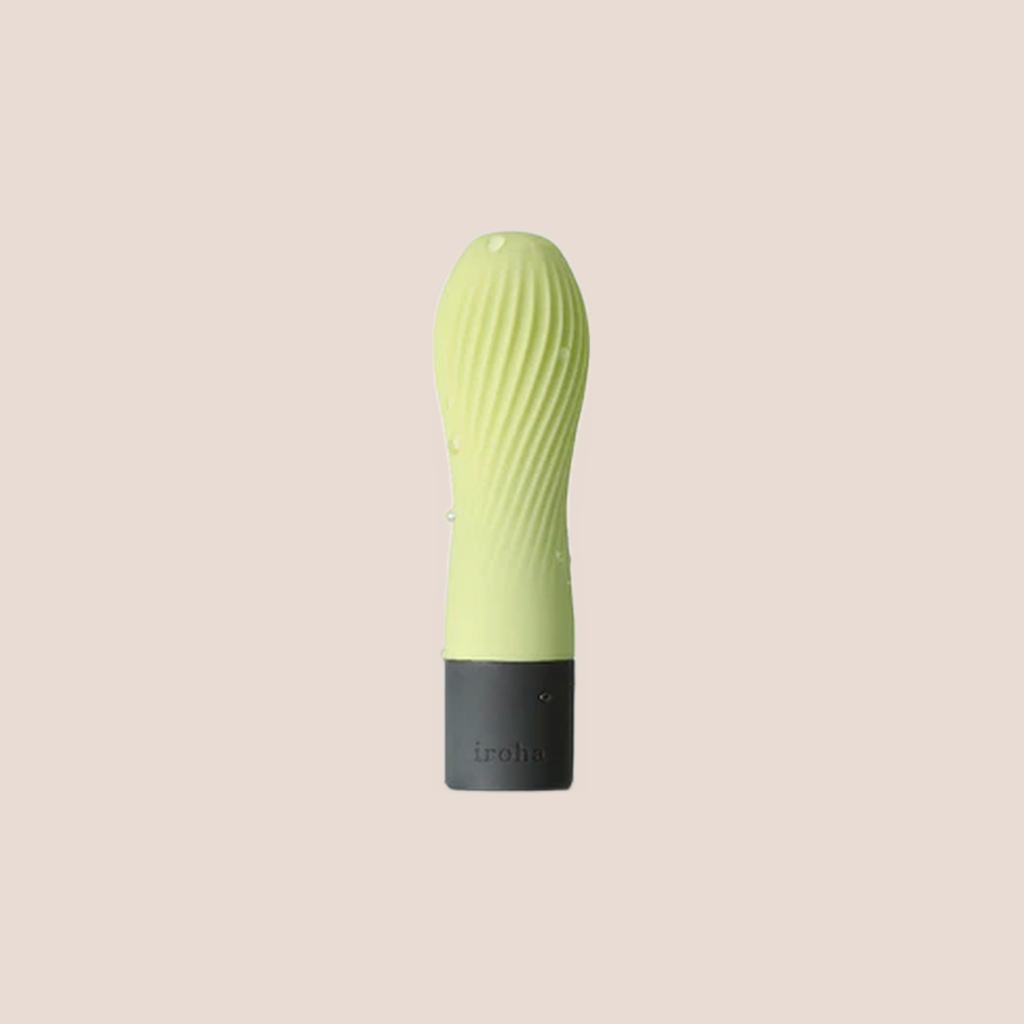Steep — intimate massager on a warm blush background