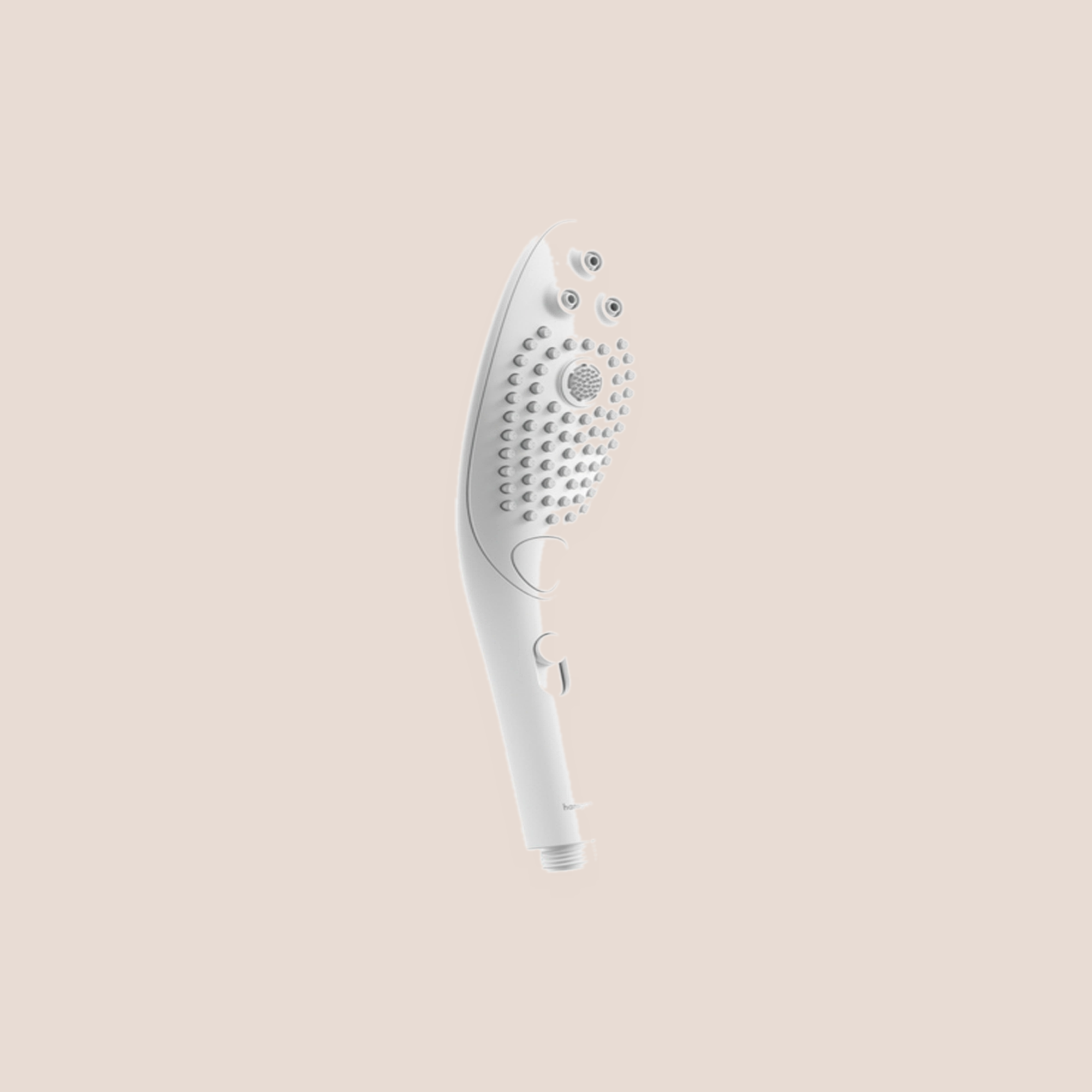 Surfaced — intimate massager on a warm blush background