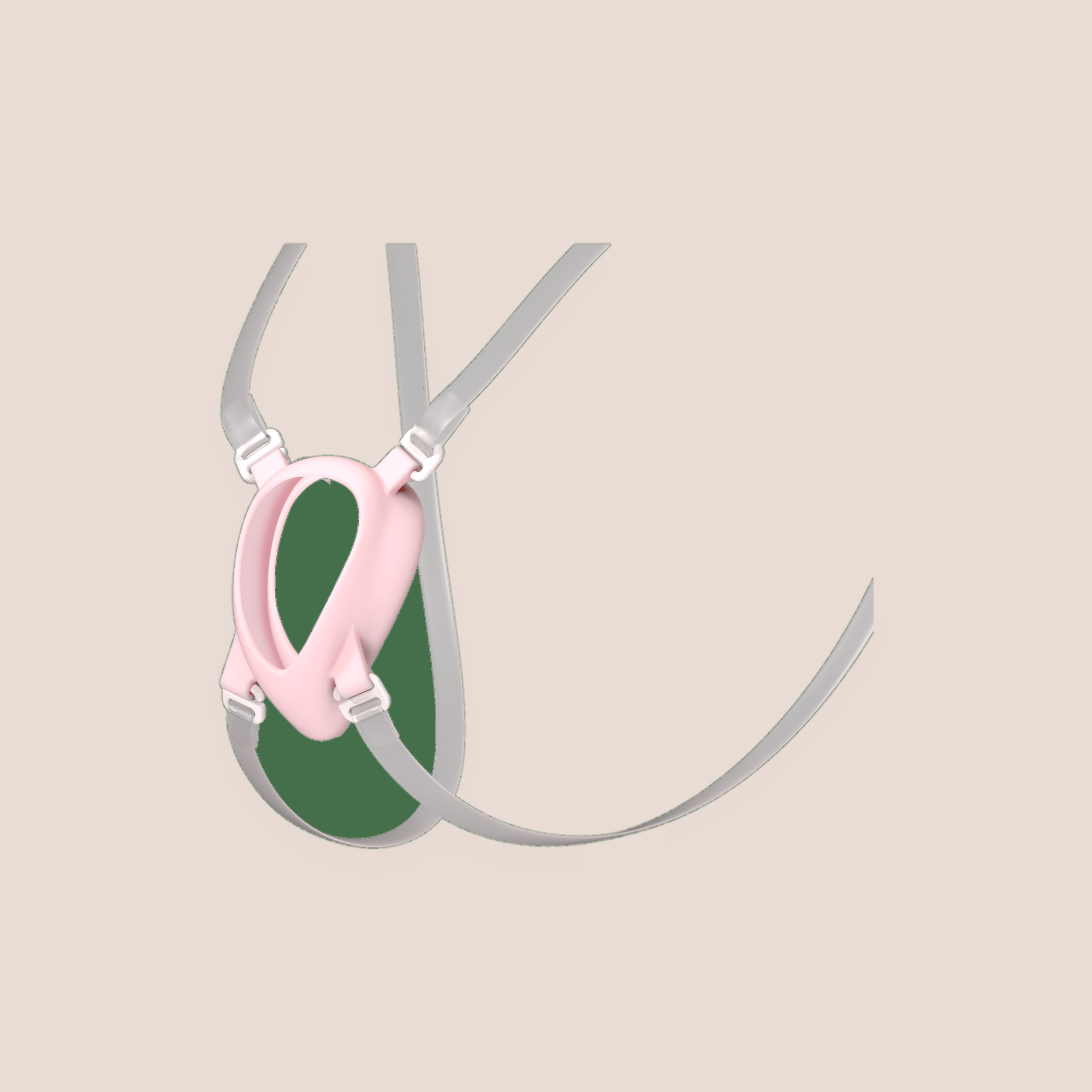 Touched — intimate accessory on a warm blush background